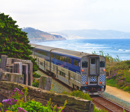 Pacific Surfliner on the railway