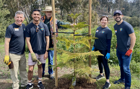 SDF volunteers planting trees in Balboa Park