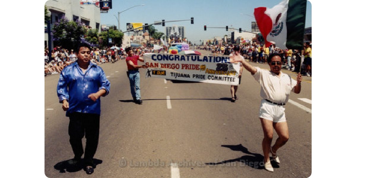 Tijuana Pride Committee participating at the San Diego Pride Parade in 1999