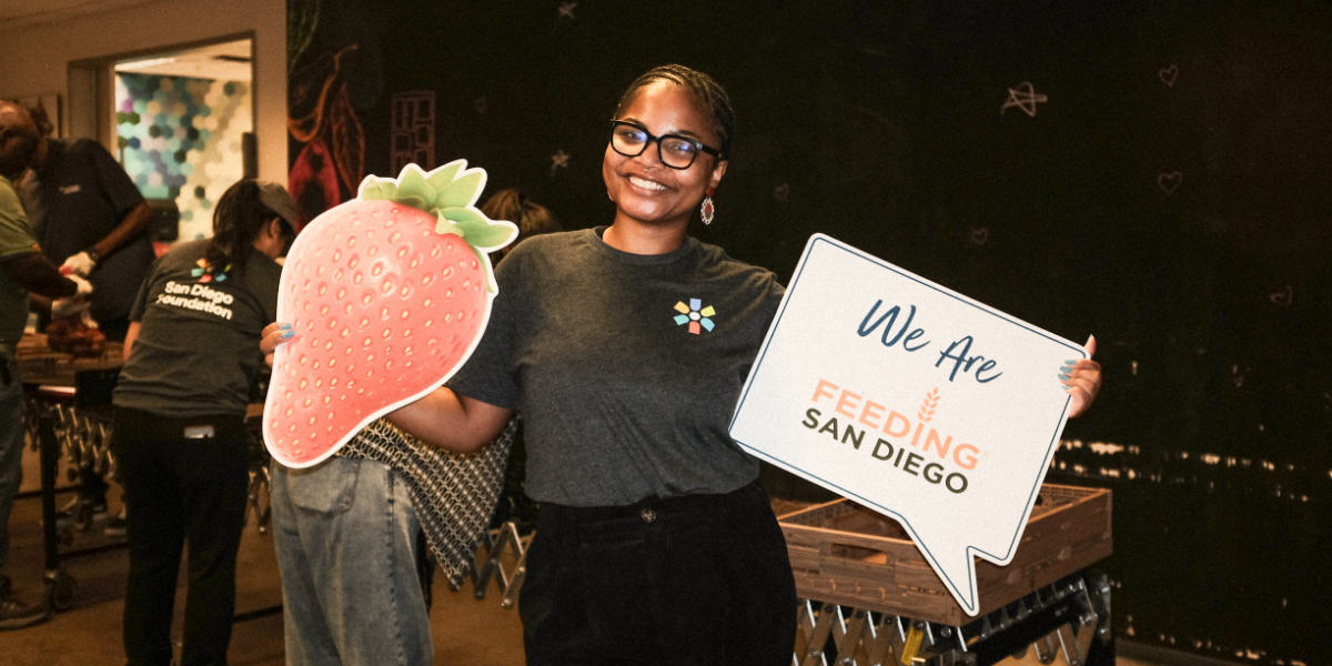 Brittany Jasper at a Feeding San Diego volunteer event