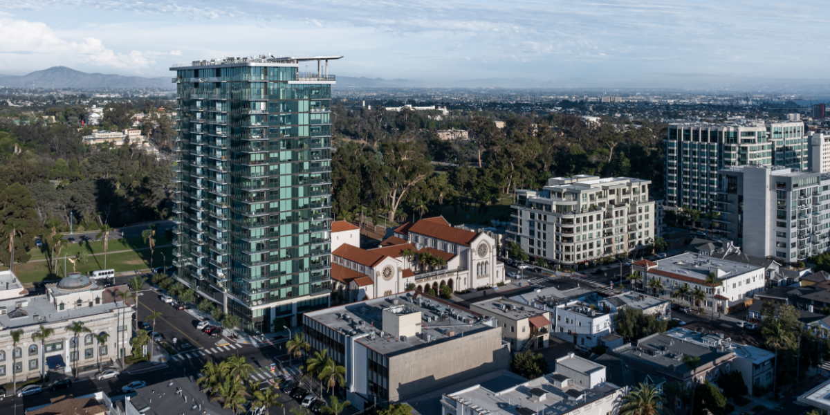 Aerial view of Bankers Hill